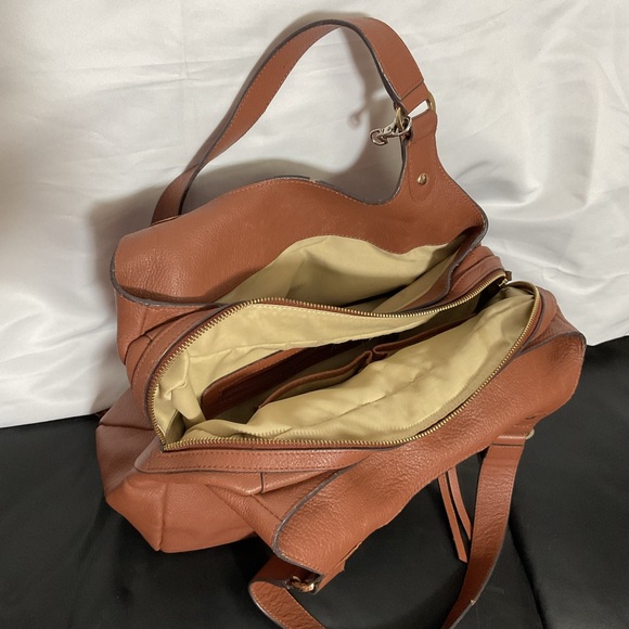 Lodis Tan Leather Shoulder Bag - Picture 3 of 16